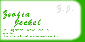zsofia jeckel business card